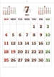 ビッグCG文字カレンダー